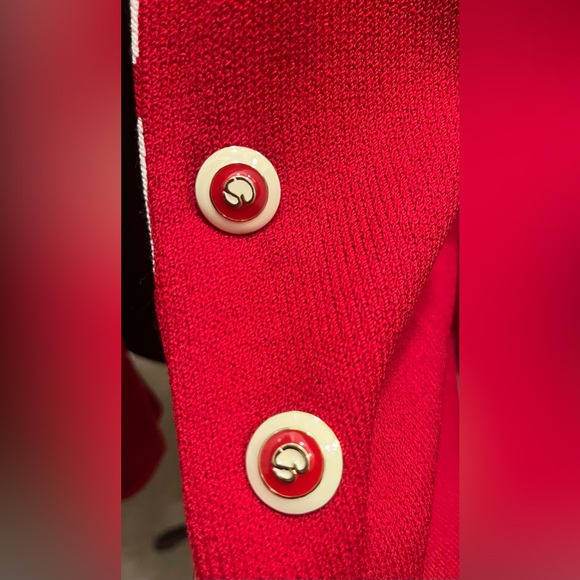 Like new St John Red and White blazer. Marie Gray Collection. - Picture 5 of 6
